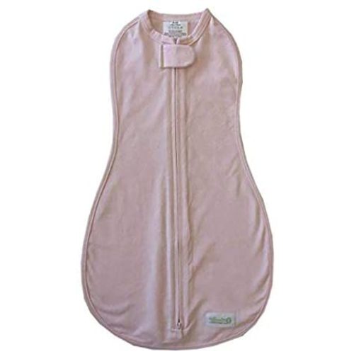Woombie Original Baby Swaddling Blanket - Self-Soothing, Cotton Baby Swaddle with Zipper - Wearable Newborn Blanket, Princess Pink, 14-19 lbs