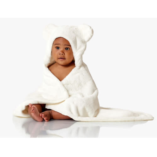 Faux-Fur Animal Baby Hooded Towels | Pottery Barn Kids