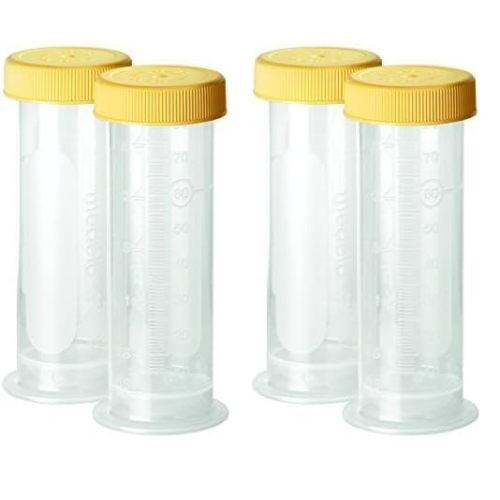 Medela Breast Milk Storage Bottles, 2.7 Ounce Containers, Leak Proof Lids, Breastmilk Freezer or Refrigerator Storage, Made Without BPA, 12 Count (Pack of 2)