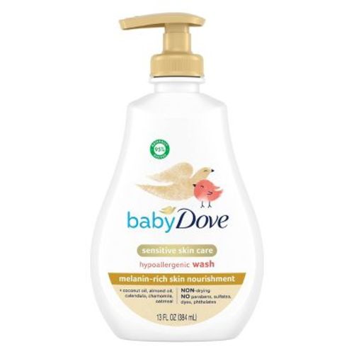 Baby Dove Baby Body Wash & Shampoo Melanin-rich Skin Nourishment, Hypoallergenic And Tear-free - 13 Fl Oz