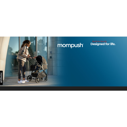 Mompush Wiz 2-in-1 Convertible Baby Stroller with Bassinet Mode - Foldable Infant Stroller to Explore More as a Family - Toddler Stroller with Reversible Stroller Seat - Black