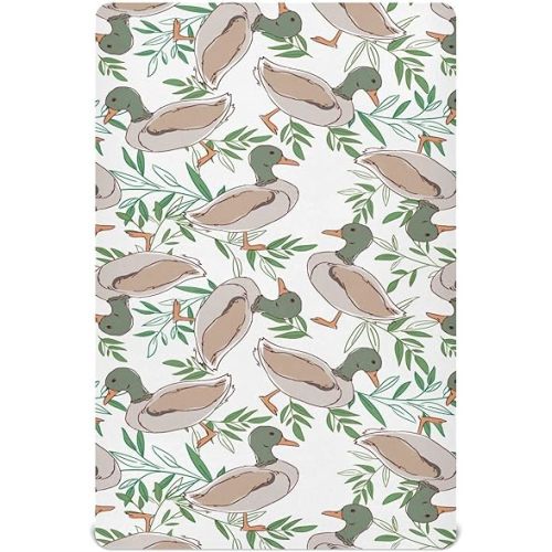 Fitted Crib Sheets for Baby Boys or Girls Soft Breathable Baby Play Yard Sheet for Standard Size Crib Mattress 39x27in Duck Pattern