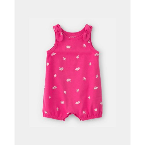 Baby Girl Floral Sleeveless Romper - Pink | Carter's