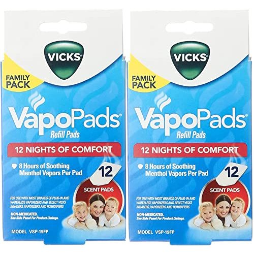 Vicks Vapo Pad Family Pack, 12 Count (Pack of 2)