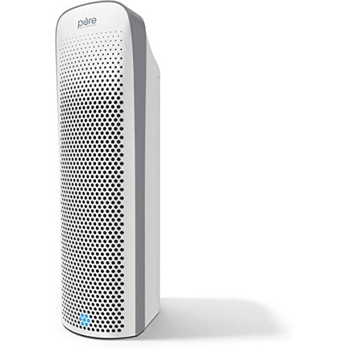 Pure Enrichment PureZone Elite True HEPA Large Room Tower Air Purifier with Air Quality Monitor, 4 Stage Filtration and UV-C Light, Helps Destroy Bacteria, Smoke, Pollen & Dust (White)