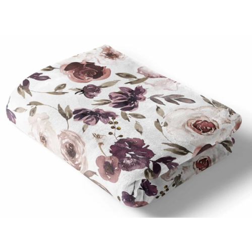 Demi's Dusty Purple Floral Blanket