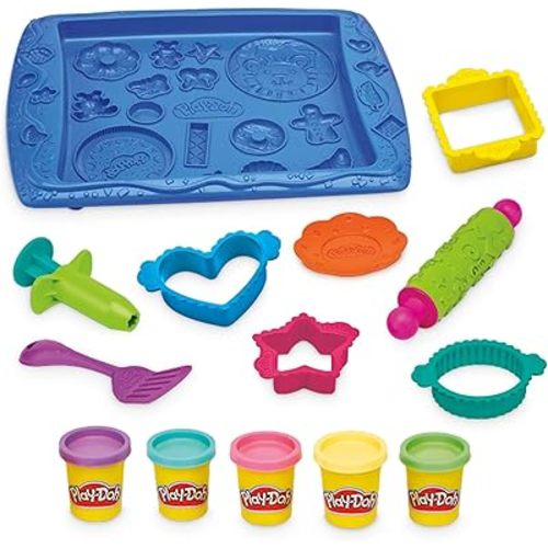 Play-Doh Kitchen Creations Cookie Creations Playset, Kids Arts & Crafts Set, Preschool Play Food Toys, Easter Gifts for Girls & Boys, Ages 3+ (Amazon Exclusive)
