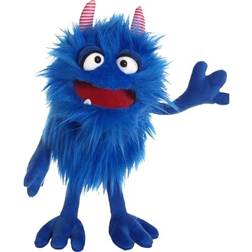 Living Puppets - Mack The 14-Inch Blue Friendly Monster, Plush Hand Puppet for Boys and Girls