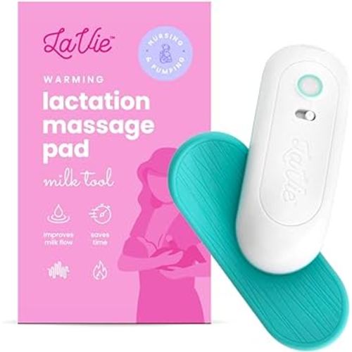 LaVie™ Lactation Massager with Warming for Breastfeeding | Breast Massager with Heat and Vibration for Clogged Ducts, Improved Milk Flow, and Engorged Breast Relief | Breast Pump Massager 1 Pack