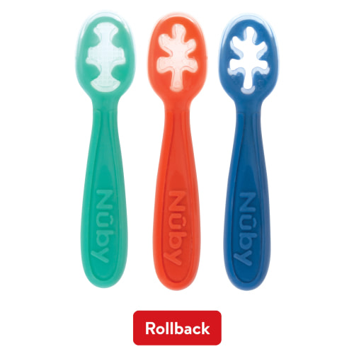Nuby Baby's First Spoons Feeding Utensils for Babies, 3 Count