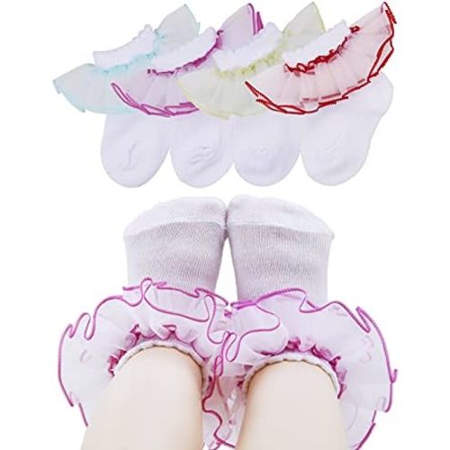 Little Baby Girl Princess Lace Ruffles Socks Set