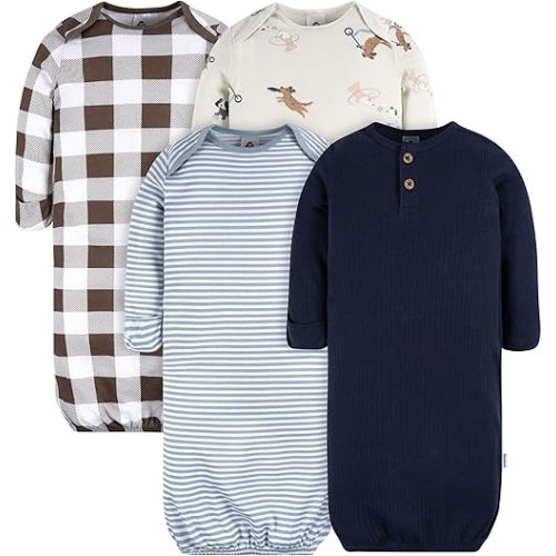 Gerber Baby Boy and Girls 4-Pack Sleeper Gown