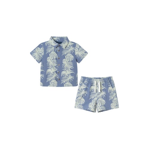 Button-Up Shirt & Shorts Set, 0-3M
