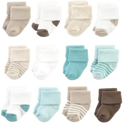 Hudson Baby Baby 8-pack Cotton Rich Newborn and Terry Socks
