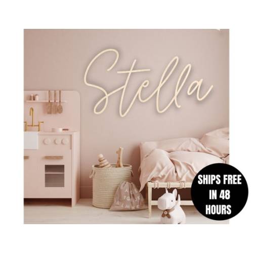 Custom Wood Name Sign for Nursery Girl Boy Over Crib Sign - Etsy
