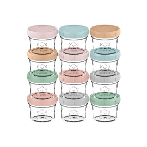 12-Pack Prep Jars Baby Food Storage Glass Containers