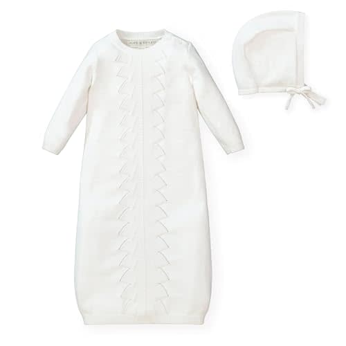 Hope & Henry Layette Long Sleeve Sweater and Beanie/Bonnet Set