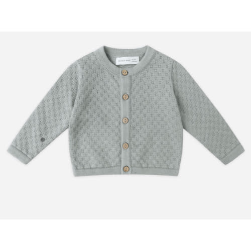 Knit Cardigan || Steel Blue – 6-12 mo