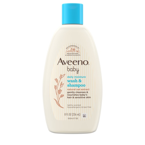 Aveeno Baby Daily Moisture Body Wash & Shampoo, Oat Extract, 8 fl. oz
