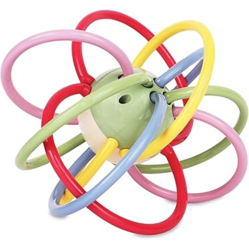 Rattle & Sensory Teether Toys for Babies, Multicolour Soft Teething Tube, Easy to Clean, Developmental Baby Toys 0-6 Months