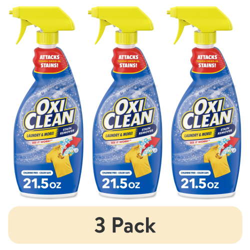 (3 pack) OxiClean Laundry Stain Remover Spray, 21.5 fl oz