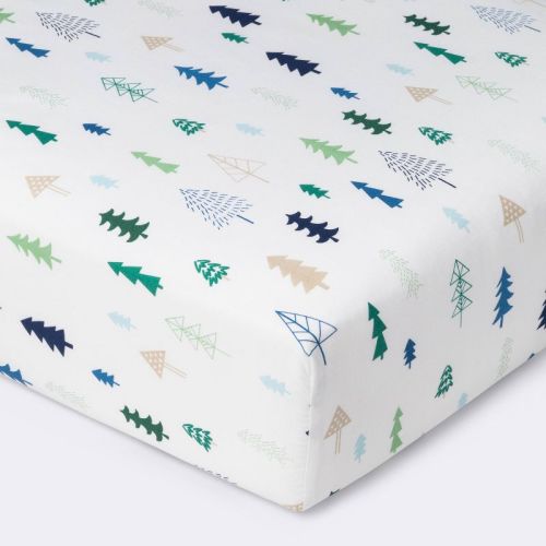 Crib Fitted Sheet Trees - Cloud Island™ - Blue