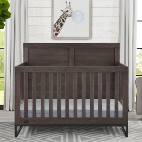 Simmons Kids' Foundry 6-in-1 Convertible Baby Crib - Rustic Gray/Matte Black