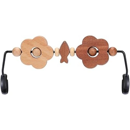Toy Bar Compatible with Baby Bjorn Bouncer Toy bar for Infant Bouncer, Wooden Toddler Bouncer Toys Attachment,Rotatable Sensory Toys,Durable Accessory