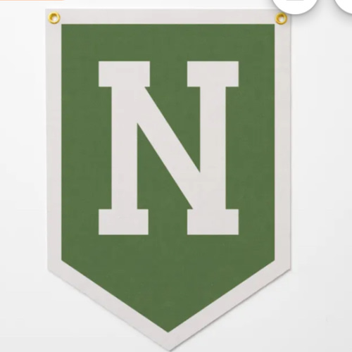 Custom Green flag with letter “J” on it