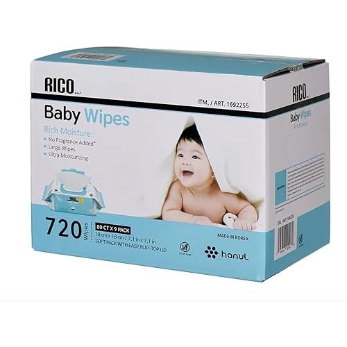 Rico Baby Wipes, 720 Count