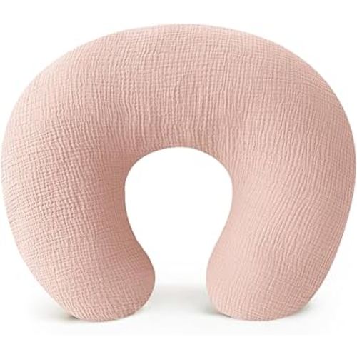 Konssy Muslin Nursing Pillow Covers, 100% Cotton Soft & Adorable Covers for Breastfeeding Pillows, Slipcovers for Newborn Baby Boys & Girls