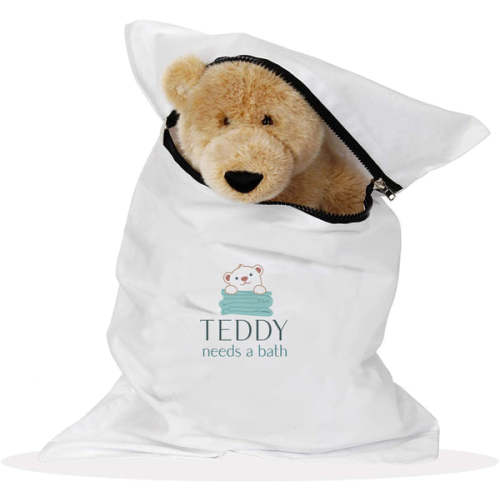 Teddy Needs a Bath - Stuffed Animal Washer and Dryer Bag, Large - Teddy Needs a Bath!