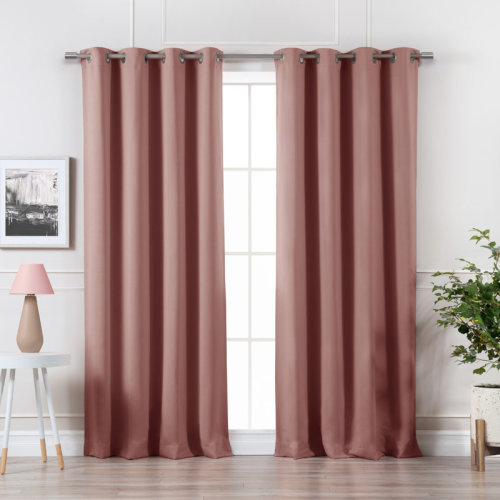 Alcott Hill® Schaeffer Solid Blackout Thermal Grommet Curtain Panels & Reviews | Birch Lane