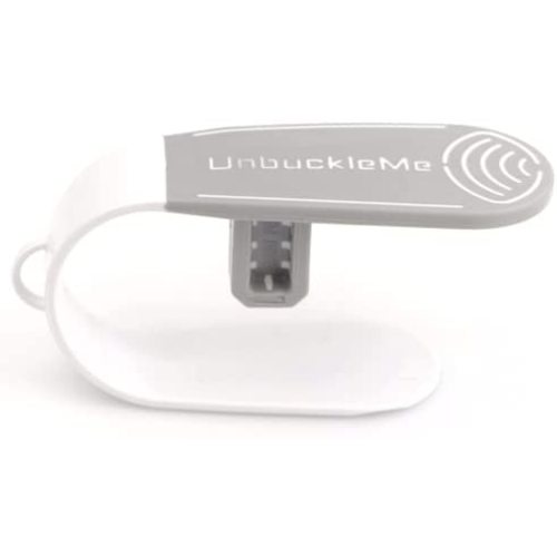 UnbuckleMe Car Seat Buckle Release Tool - As Seen on Shark Tank - Makes it Easy to Unbuckle a Child's Car Seat - Easy Tool for Parents, Grandparents & Older Children (1 Pack, Gray & White)