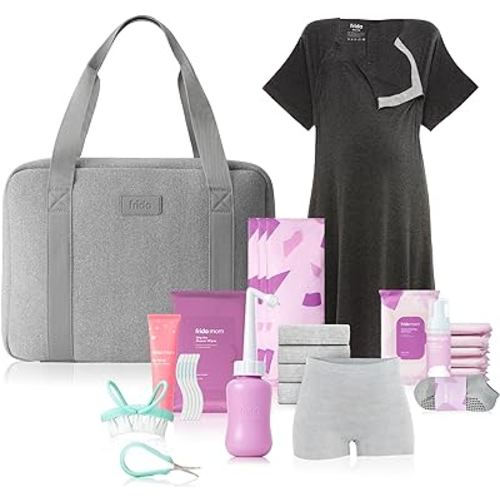 Frida Mom Mothers Day Gifts, Pre-Packed Hospital Bag Essentials for Labor and Delivery, Postpartum Essentials for Recovery and Baby (30pc Gift Set)