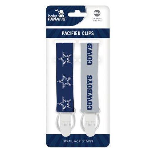BabyFanatic Pacifier Clip 2-Pack - NFL Dallas Cowboys - Officially Licensed Baby Apparel
