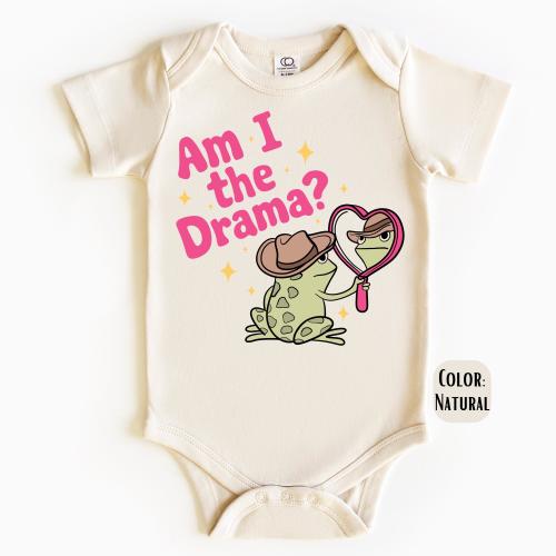 Am I The Drama? Bodysuit, Funny Baby Clothes, Funny Baby Gift, Baby Shower Gift, Custom Baby Gift, Drama Shirt, Drama Baby Bodysuit