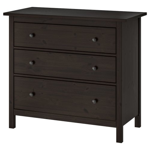 HEMNES 3-drawer dresser - black-brown 42 1/2x37 3/4 "