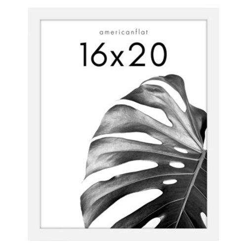 Americanflat Poster Frame 16x20 inches - White Wooden Picture Frame with Plexiglass Cover
