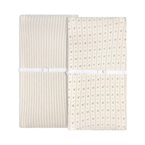 “Linear Berry Leaf” Changing Pad Cover | Cradle Sheet Set – Ely's & Co.