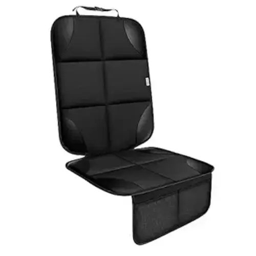Car Seat Protector for Child Car Seat, Durable 600D Fabric Waterproof Car Seat Cover with Thick Pad Non-Slip Backing,No Imprints (Black 1pc)