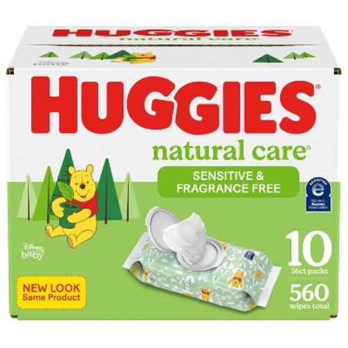 Huggies Natural Care Sensitive Unscented Baby Wipes - 560ct