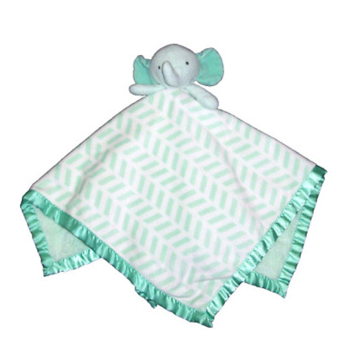 Cloud Island Green Elephant Plush Satin Large Baby Blanket Oversized Target