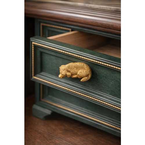 Brass Golden Retriever Dog Cabinet Handle - Cute Animal Design, Perfect for Pet Lovers, Unique Drawer Pull for Kids’ Rooms & Home Decor