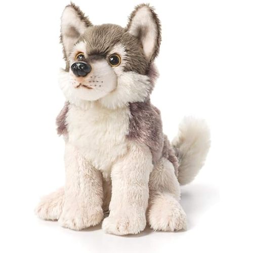 DEMDACO Little Silver Grey Wolf Children's Plush Beanbag Stuffed Animal Toy, 5.5 Inch (Pack of 1)