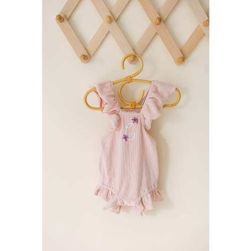 Hand Stitched Romper with Matching Bow