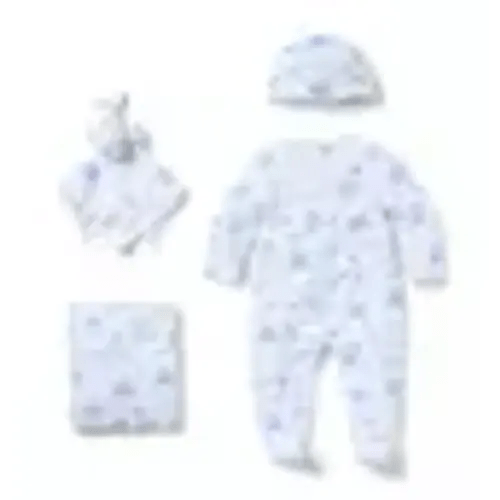 Baby Dreamy Blue Nautical Toile Baby Bundle Of Love Gift Set by Janie and Jack