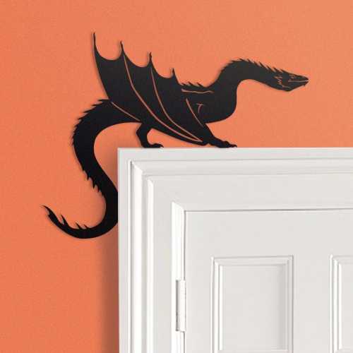 The Hobbit Smaug Metal Door Frame Topper | Lord of the Rings | Smaug Dragon | Hard Metal Room Decor | LOTR Fan Gift | Nerd Gift