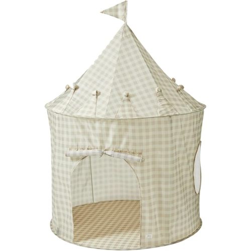 3 Sprouts Kids Play Tent - Gingham Beige
