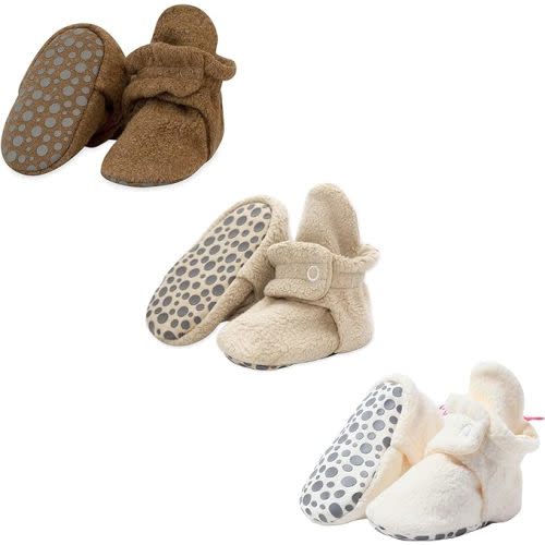 Zutano Unisex Fleece Baby Booties with Organic Cotton Lining, Newborn Essentials